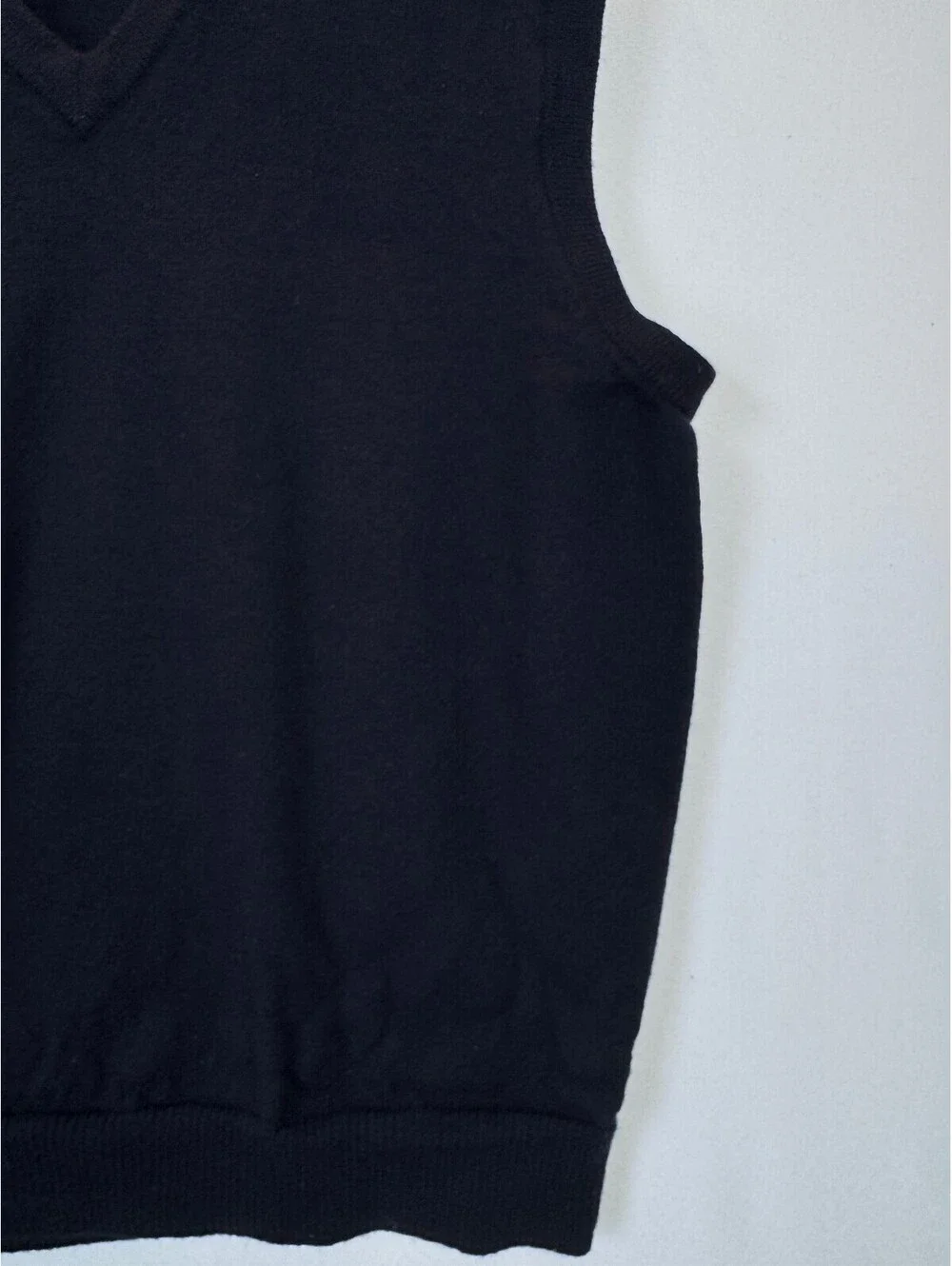 J.Crew Sweater Vest Men’s L Navy 100% Merino Wool V-Neck Classic Preppy